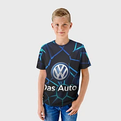 Футболка детская Volkswagen слоган Das Auto, цвет: 3D-принт — фото 2