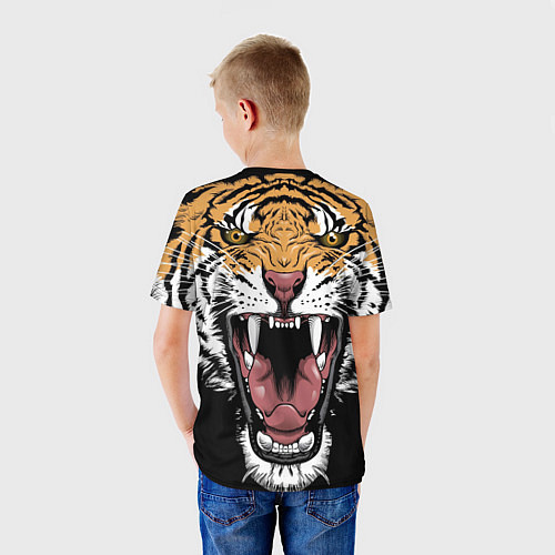 Детская футболка Оскал амурского тигра / 3D-принт – фото 4
