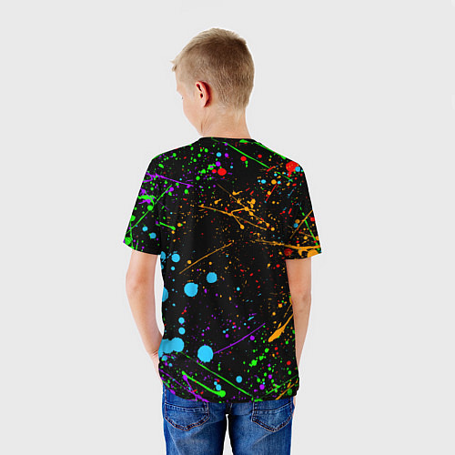 Детская футболка FRIDAY NIGHT FUNKIN БРЫЗГИ КРАСОК, ГЕРОЙ / 3D-принт – фото 4