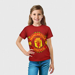 Футболка детская Manchester United F C, цвет: 3D-принт — фото 2