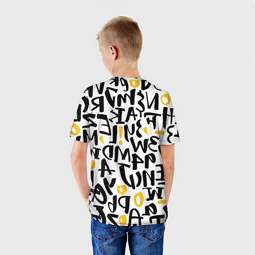 Детская футболка Буквенный бум / 3D-принт – фото 4