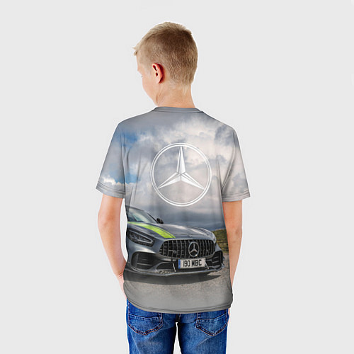 Детская футболка Mercedes V8 Biturbo Racing Team AMG / 3D-принт – фото 4