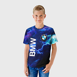Футболка детская BMW Синяя молния, цвет: 3D-принт — фото 2
