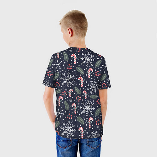 Детская футболка Паттерн с веточками / 3D-принт – фото 4