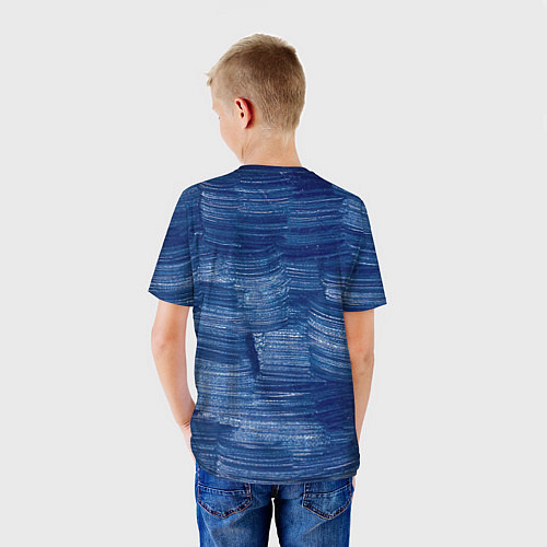Детская футболка Акриловые мазки / 3D-принт – фото 4