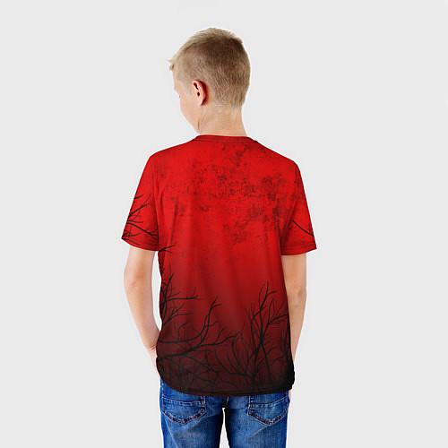 Детская футболка СИРЕНОГОЛОВЫЙ В ТЁМНОМ ЛЕСУ / 3D-принт – фото 4