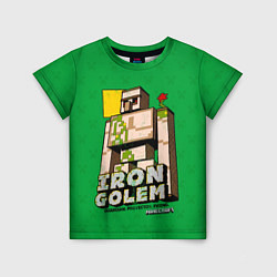 Детская футболка Железный Голем - Minecraft