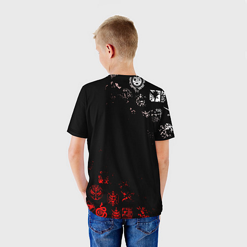 Детская футболка DESTINY 2 RED & WHITE PATTERN LOGO / 3D-принт – фото 4