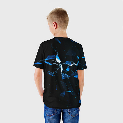 Детская футболка Осколки стекла и молния / 3D-принт – фото 4