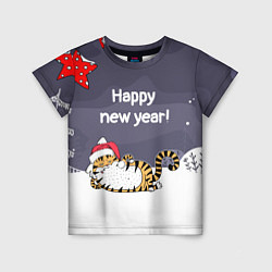 Детская футболка Happy New Year 2022 Тигр