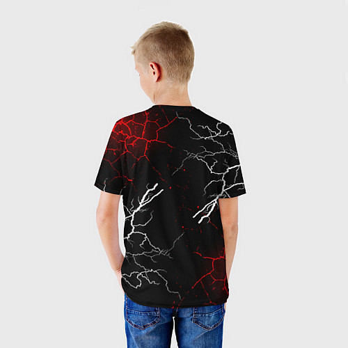 Детская футболка Атака Титанов: Трещина и молнии / 3D-принт – фото 4