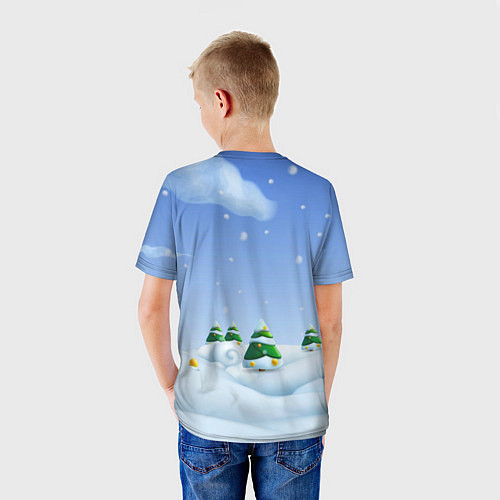 Детская футболка Веселый Снеговичок / 3D-принт – фото 4