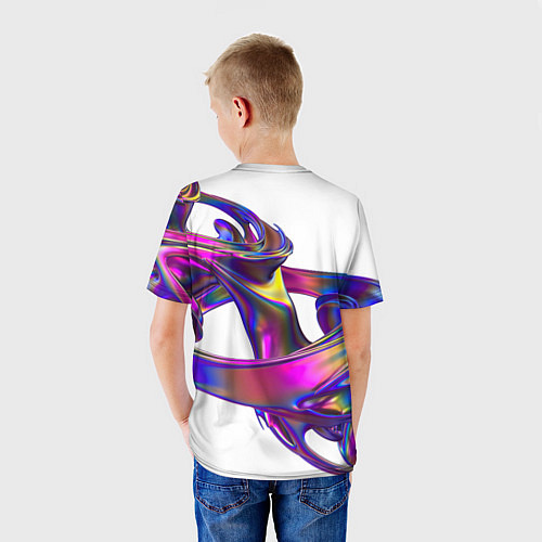 Детская футболка Голографический ураган / 3D-принт – фото 4