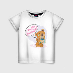 Детская футболка С днем рождения Медвежонок 3