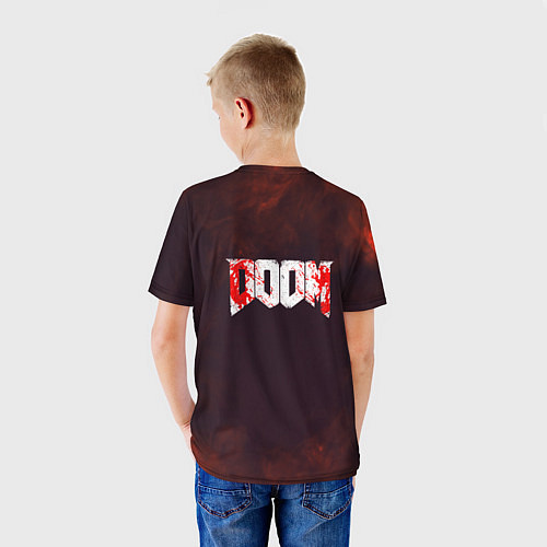 Детская футболка Doom DLC Statue спина / 3D-принт – фото 4