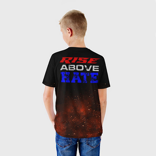 Детская футболка Rise above hate / 3D-принт – фото 4