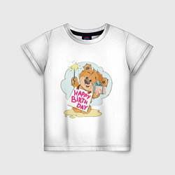 Детская футболка С днем рождения Медвежонок 12