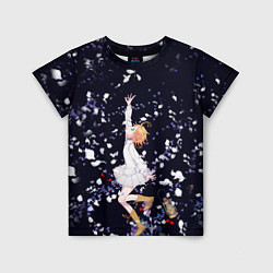 Детская футболка Эмма среди цветов обещанный неверленд