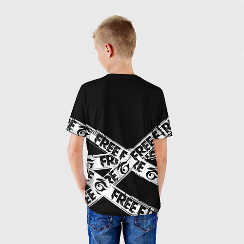 Детская футболка GARENA FREE FIRE OFF CYBER LINE STYLE / 3D-принт – фото 4