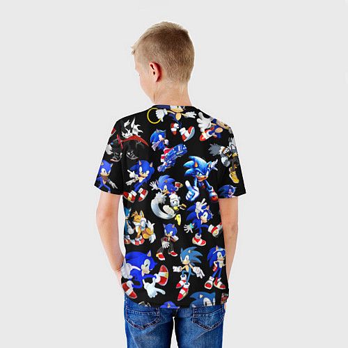 Детская футболка SONIC PATTERN HERO СОННИК / 3D-принт – фото 4