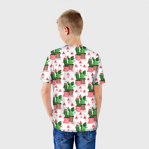 Детская футболка Кактусы в горшках / 3D-принт – фото 4