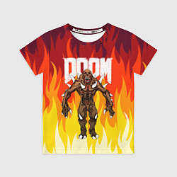 Детская футболка DOOM IMP FIRE AND MONSTER