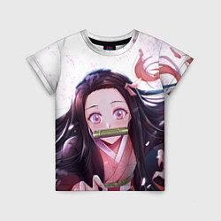 Футболка детская Незуко Камадо Nezuko, цвет: 3D-принт