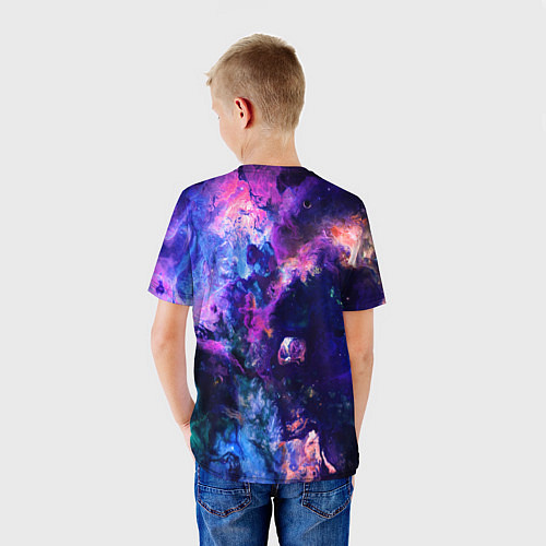 Детская футболка НЕОНОВЫЕ КОСМОС NEON SPACE / 3D-принт – фото 4