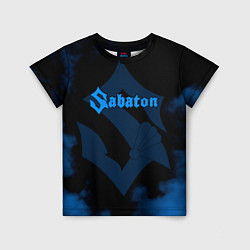 Детская футболка Sabaton синий дым