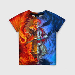 Детская футболка Аказа и Ренгоку противостояние клинок рассекающий