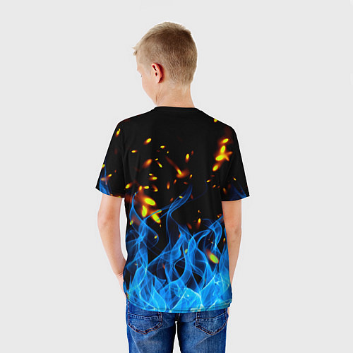 Детская футболка Poppy Playtime: Blue Fire / 3D-принт – фото 4