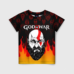 Детская футболка GOD OF WAR ГОД ОФ ВАР FIRE ART УЗОР