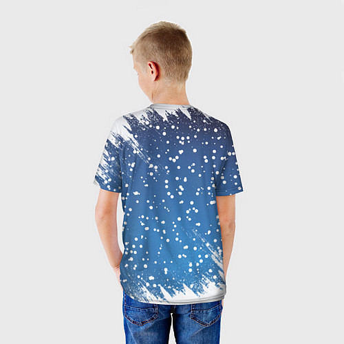 Детская футболка Merry Christmas Счастливого Рождества Skull / 3D-принт – фото 4