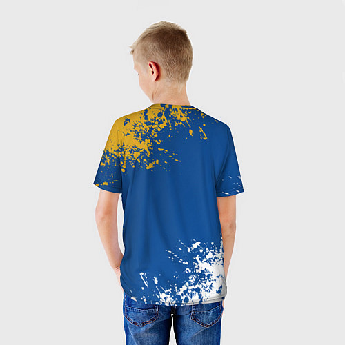 Детская футболка ЧЕЛСИ, БРЫЗГИ КРАСОК / 3D-принт – фото 4