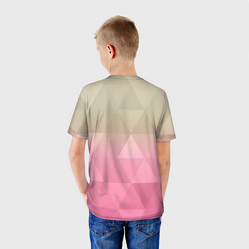 Детская футболка Тигр лоу поли / 3D-принт – фото 4
