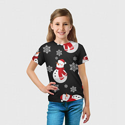 Футболка детская Снеговик!, цвет: 3D-принт — фото 2