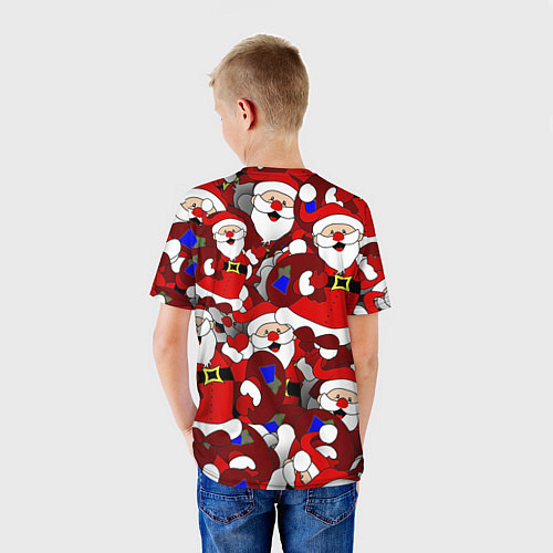 Детская футболка Толпа Дедов Морозов / 3D-принт – фото 4