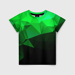 Детская футболка Изумрудный Зеленый Геометрия