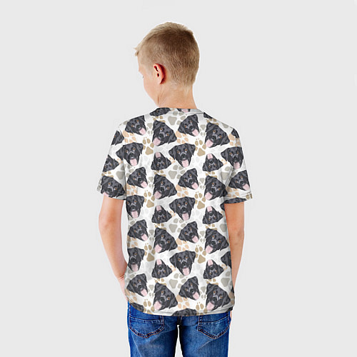 Детская футболка Лабрадор чёрный / 3D-принт – фото 4