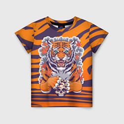 Детская футболка Тигр с черепом