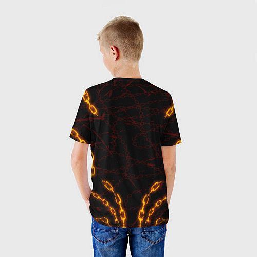 Детская футболка Geometry Dash: Fire Chains / 3D-принт – фото 4
