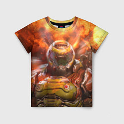 Детская футболка DoomGuy in Fire Doom