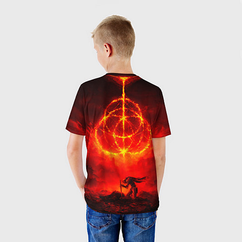 Детская футболка Алое Пламя и Рыцарь ER / 3D-принт – фото 4