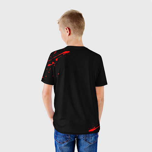 Детская футболка БУМАЖНЫЙ ДОМ F*CK THE SYSTEM / 3D-принт – фото 4