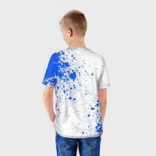 Детская футболка POPPY PLAYTIME BLUE ИГРА ПОППИ ПЛЕЙТАЙМ ХАГГИ ВАГГ / 3D-принт – фото 4