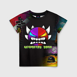 Детская футболка Geometry Dash: Demon Art