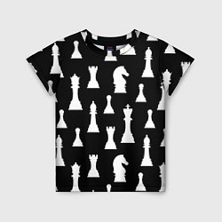 Детская футболка Белые шахматные фигуры