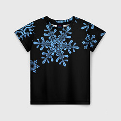 Детская футболка Минималистичные Снежинки