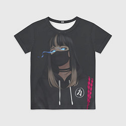 Футболка детская Девочка в маске, цвет: 3D-принт