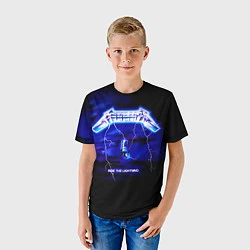 Футболка детская Ride the Lightning - Metallica, цвет: 3D-принт — фото 2